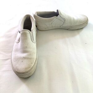 Kids Vans White Slip-ons